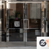 QR-Code-Zahlung | Scan to Pay Business Logo Fensteraufkleber (Büro Tür)
