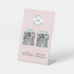 QR-Code-Zahlung - Scannen zum Bezahlen Geschäftslo Sockelschild