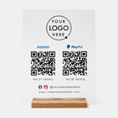 QR-Code-Zahlung | Venmo Paypal Scan to Pay Logo Acrylschild (Vorderseite)