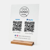 QR-Code-Zahlung | Venmo Paypal Scan to Pay Logo Acrylschild (Winkel)