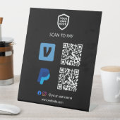 QR-Code-Zahlung | Venmo & Paypal Scan to Pay Pedes Sockelschild (In Situ)