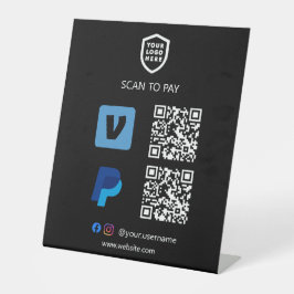 QR-Code-Zahlung | Venmo & Paypal Scan to Pay Pedes Sockelschild