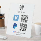 QR-Code-Zahlung | Venmo & Paypal Scan to Pay Sockelschild (In Situ)
