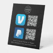 QR-Code-Zahlung | Venmo & Paypal Scan zu zahlen Sc Sockelschild (Vorderseite)