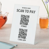 QR-Code-Zahlungszeichen, modern Sockelschild (In Situ)