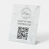 QR-Code-Zeichen für berufliche Marble Sockelschild (Vorderseite)