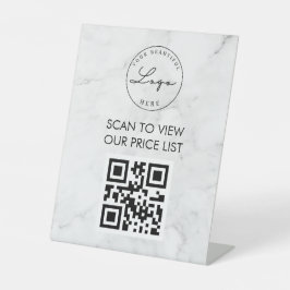 QR-Code-Zeichen für berufliche Marble Sockelschild