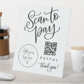 QR-Code-Zeichen für Hochzeitsfeier Bar Valet Busin Sockelschild (In Situ)