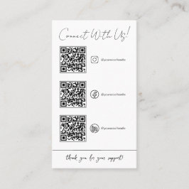 Qr-Code-Zeichen für kleine Unternehmen.Zahlungszei Visitenkarte