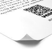 QR-Code-Zeichen für moderne Honeymoon-Fonds Poster (Ecke)