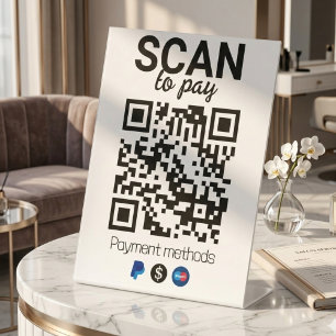 QR Code-Zeichen für Salon & Beauty   Soziale Medie Sockelschild