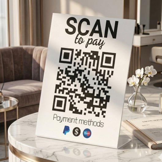 QR Code-Zeichen für Salon & Beauty | Soziale Medie Sockelschild