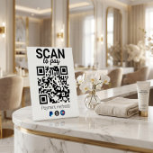 QR Code-Zeichen für Salon & Beauty | Soziale Medie Sockelschild