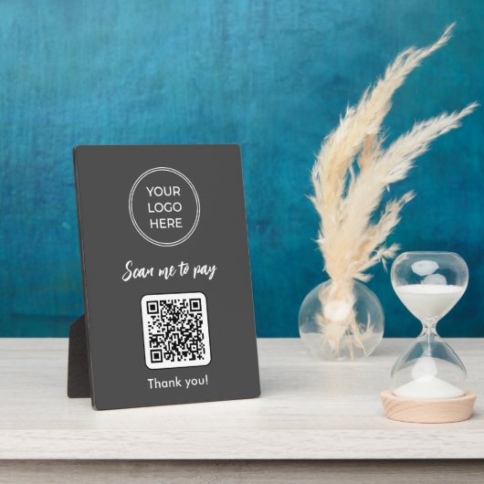 QR-Code-Zeichen scannen zur Bezahlung Fotoplatte (Seite)