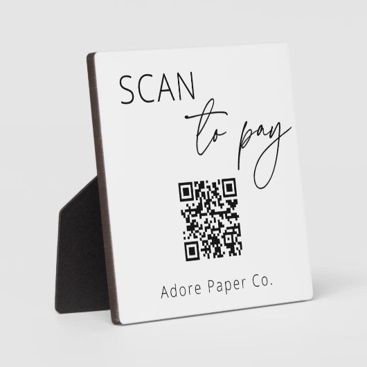 QR-Code-Zeichenfläche scannen Fotoplatte (Vorderseite)