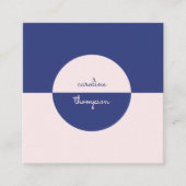 Qr-Code Zeitgenössisches Lila Rosa und Skriptmonog Quadratische Visitenkarte (Vorderseite)