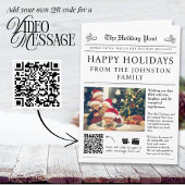 QR Code Zeitung Weihnachtskarte Karte