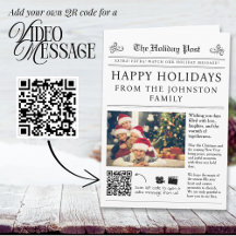 QR Code Zeitung Weihnachtskarte
