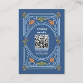 QR-Code Zielort Griechenland Santorini Hochzeit Begleitkarte (Vorderseite)