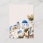 QR-Code Zielort Griechenland Santorini Hochzeit Begleitkarte (Rückseite)