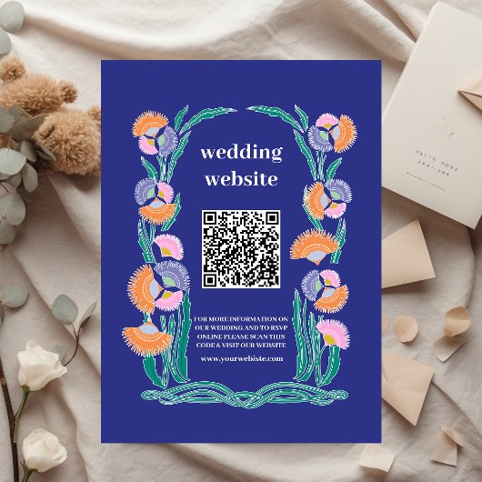 QR-Code Zielort Griechenland Santorini Hochzeit Begleitkarte