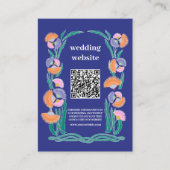 QR-Code Zielort Griechenland Santorini Hochzeit Begleitkarte (Vorderseite)