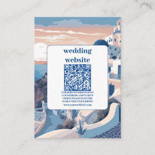 QR-Code Zielort Griechenland Santorini Hochzeit Begleitkarte