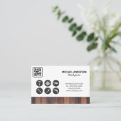 Qr-Code | Zimmereinrichtung Visitenkarte (Stehend Vorderseite)