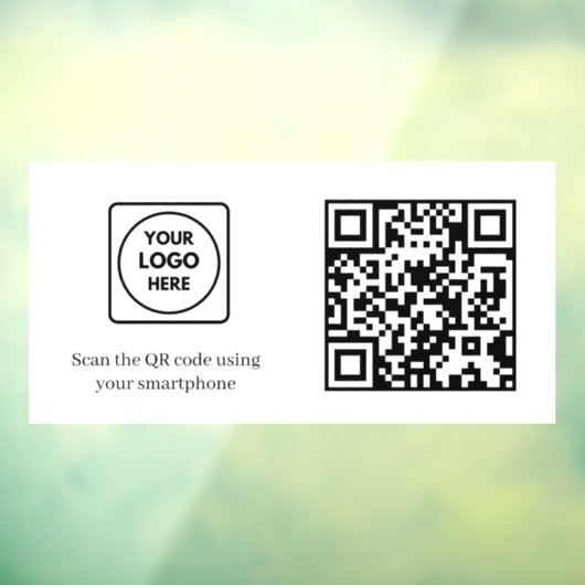 QR-Code-Zugang | Anzeige des Firmenlogos am Eingan Fensteraufkleber (Blatt 3)