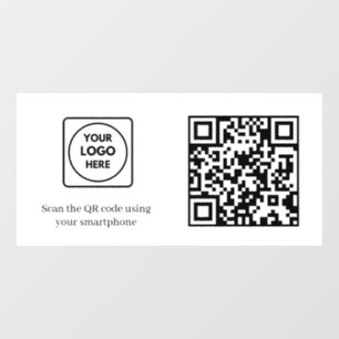 QR-Code-Zugang Logoanzeige für Geschäftseingang Fensteraufkleber