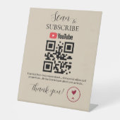 QR-Code zum Abonnieren | YouTube | Bar  Sockelschild (Vorderseite)
