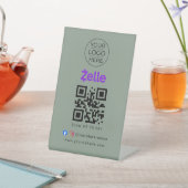 QR-Code zum Bezahlen Schild | Zelle | Lieferantens (In SItu)