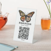 QR-Code zum Bezahlen Schmetterling Esthetiker Schö Sockelschild (In SItu)