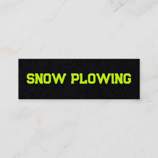 QR-Code zum Entfernen des Schnees Mini Visitenkarte (Vorderseite)