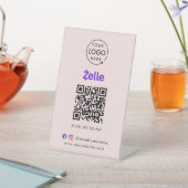 QR-Code | Zur Bezahlung von Business Pink scannen Sockelschild (In SItu)