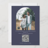 QR Code Zwei Foto Moderne Hochzeit Save The Date (Rückseite)
