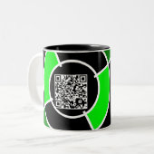 QR-Code Zweifarbige Tasse (Vorderseite Links)