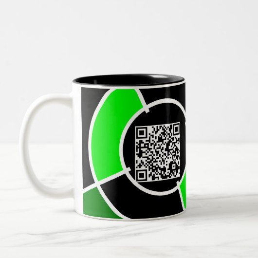 QR-Code Zweifarbige Tasse (Links)