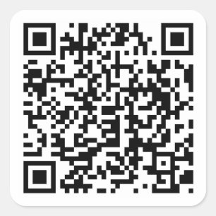 QR-Codeaufkleber Quadratischer Aufkleber