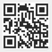 QR-Codeaufkleber Quadratischer Aufkleber (Vorderseite)