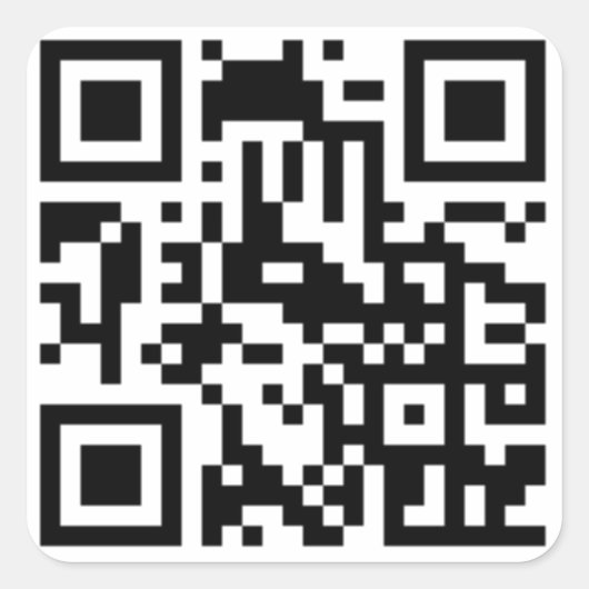 QR-Codeaufkleber Quadratischer Aufkleber (Vorderseite)