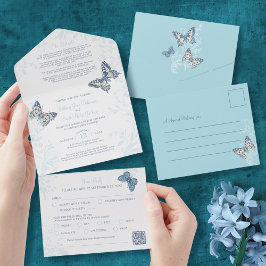 QR-Codedetails für Hochzeitblutschmetterlinge UAWG All In One Einladung