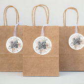 QR-Codedetails für Hochzeitsseiten uAwg Pampas Runder Aufkleber