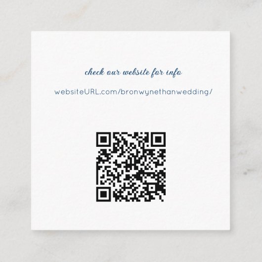 QR-Codedetails Sandy Beach Wedding Begleitkarte (Rückseite)