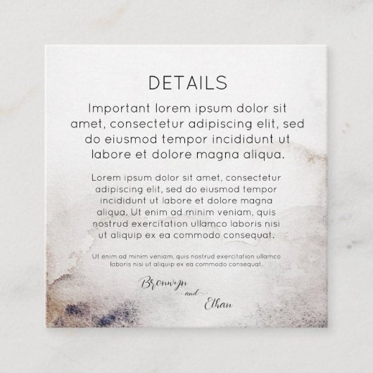 QR-Codedetails Seashell Sandy Beach Begleitkarte (Vorderseite)