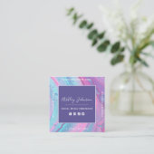 QR-Codefarbe für Social Media Stratege Social Medi Quadratische Visitenkarte (Stehend Vorderseite)