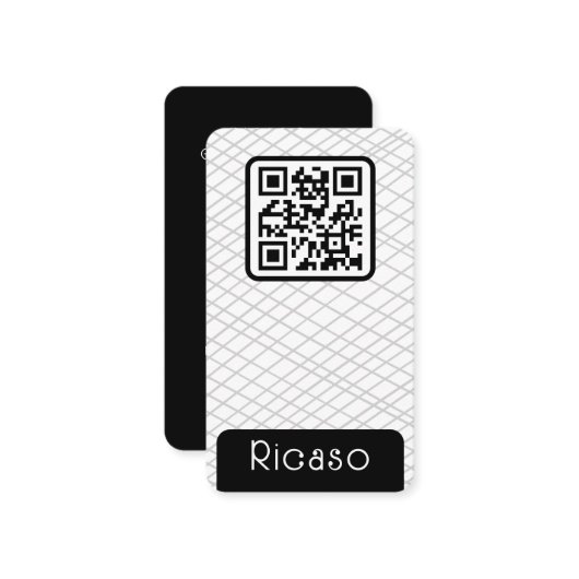 QR-Codegeflechtete Muster Personalisiert Visitenkarte (Vorderseite/Rückseite Beispiel)