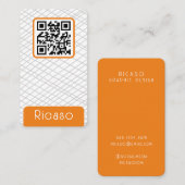 QR-Codegeflechtete Muster Personalisiert Visitenkarte (Vorne/Hinten)