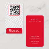QR-Codegeflechtete Muster Personalisiert Visitenkarte (Vorne/Hinten)