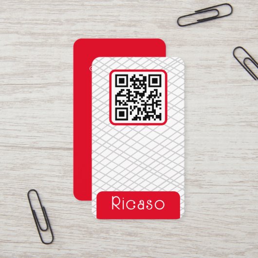 QR-Codegeflechtete Muster Personalisiert Visitenkarte (Vorderseite/Rückseite Beispiel)